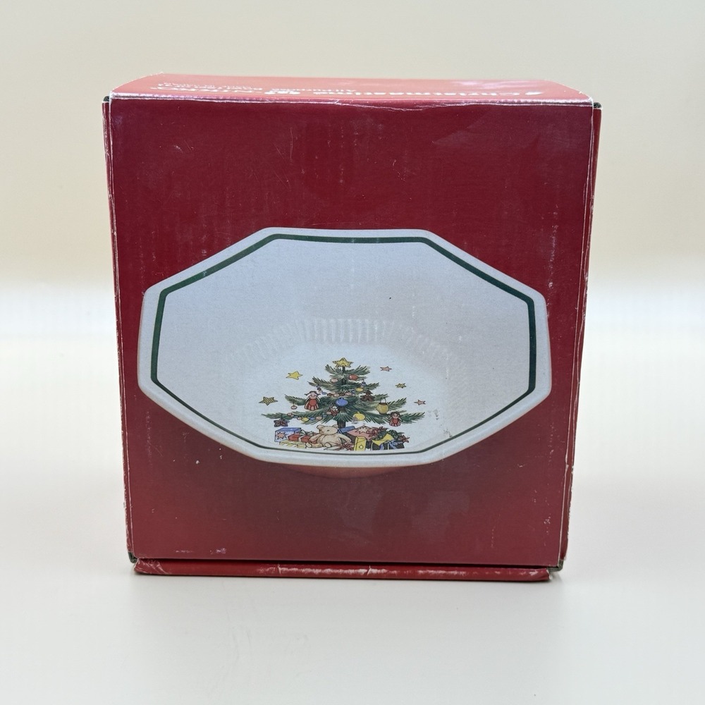 Nikko Christmastime All Purpose Bowls 6.75" Made in Japan Lot of 4 w/Box Holiday